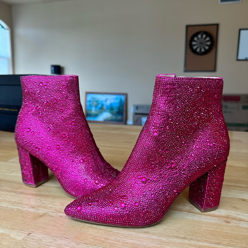 Betsey Johnson Rhinestone Booties